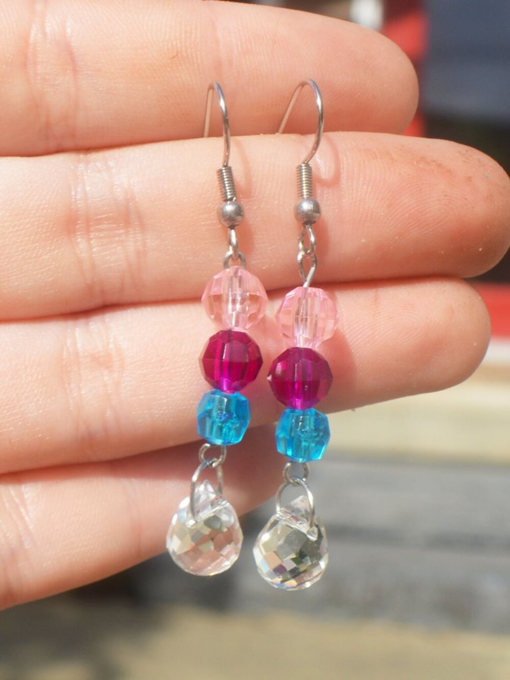Bisexual Handmade Beaded Nonbinary Pride Earrings
